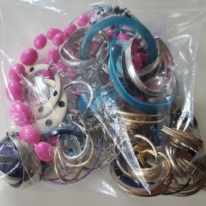 Colorful Women's Hoop Earrings Set Costume